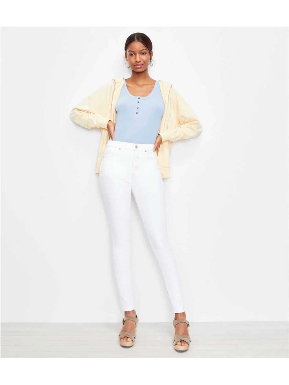 Loft White High-Rise Skinny Stretch Women’s Jeans 26